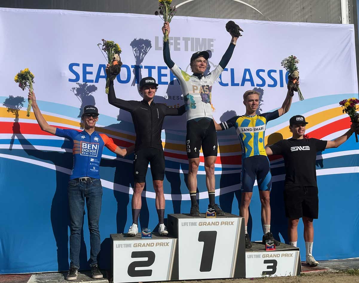 Justin Peck on Podium of Sea Otter Classic, Monterey, CA